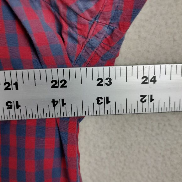 J Crew Shirts Mens XL Lot of 2 Red Check Plaid Slim Fit Long Sleeve Button Down - Picture 6 of 16